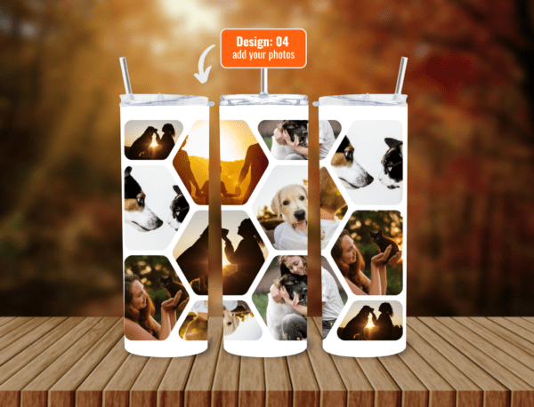 Personalize Your 600ml Double Wall Tumbler with Lid & Straw | Customizable with Your Images