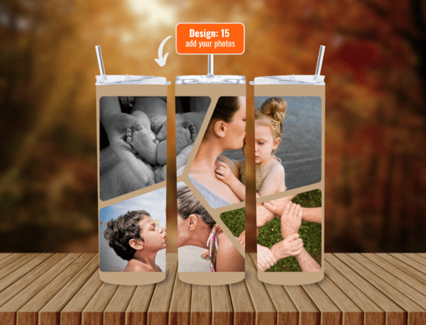 Personalize Your 600ml Double Wall Tumbler with Lid & Straw | Customizable with Your Images