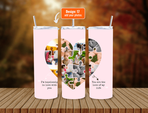 Personalize Your 600ml Double Wall Tumbler with Lid & Straw | Customizable with Your Images