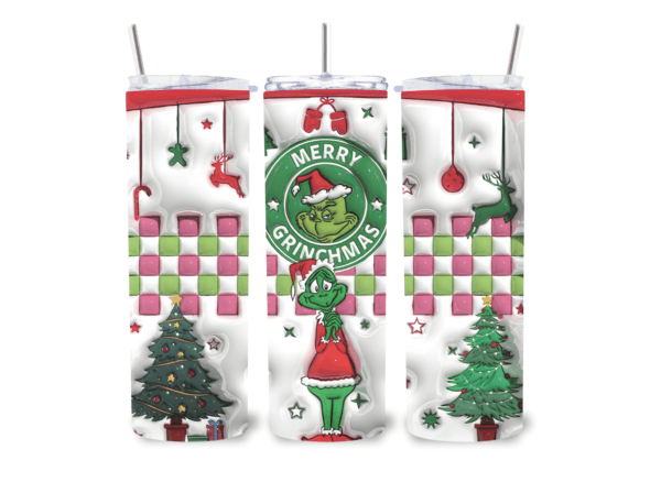 600ml Tumbler Grinch - Insulated Stainless Steel Drinkware